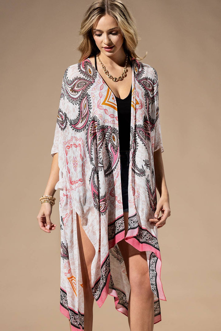 Pink Paisley Kimono