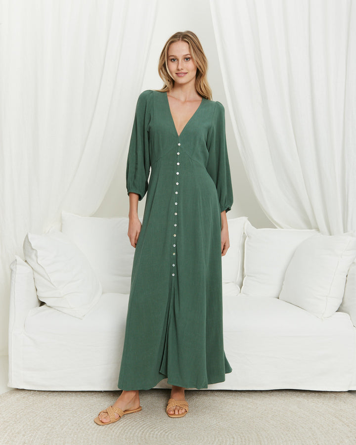 Nova Linen Blend Maxi Dress - @Saucy Ladies