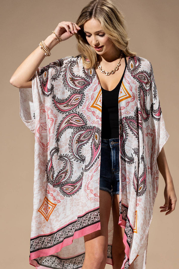 Pink Paisley Kimono