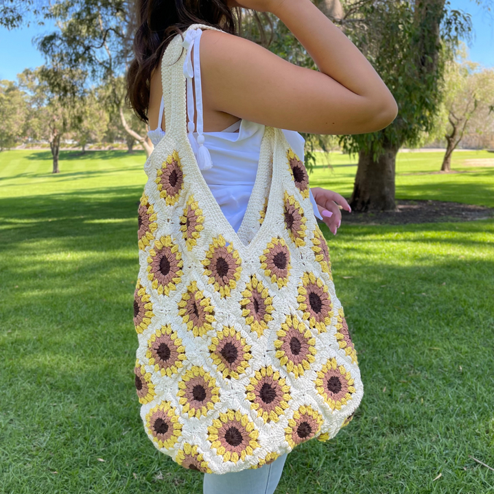 Sunflower Crochet Bag Set