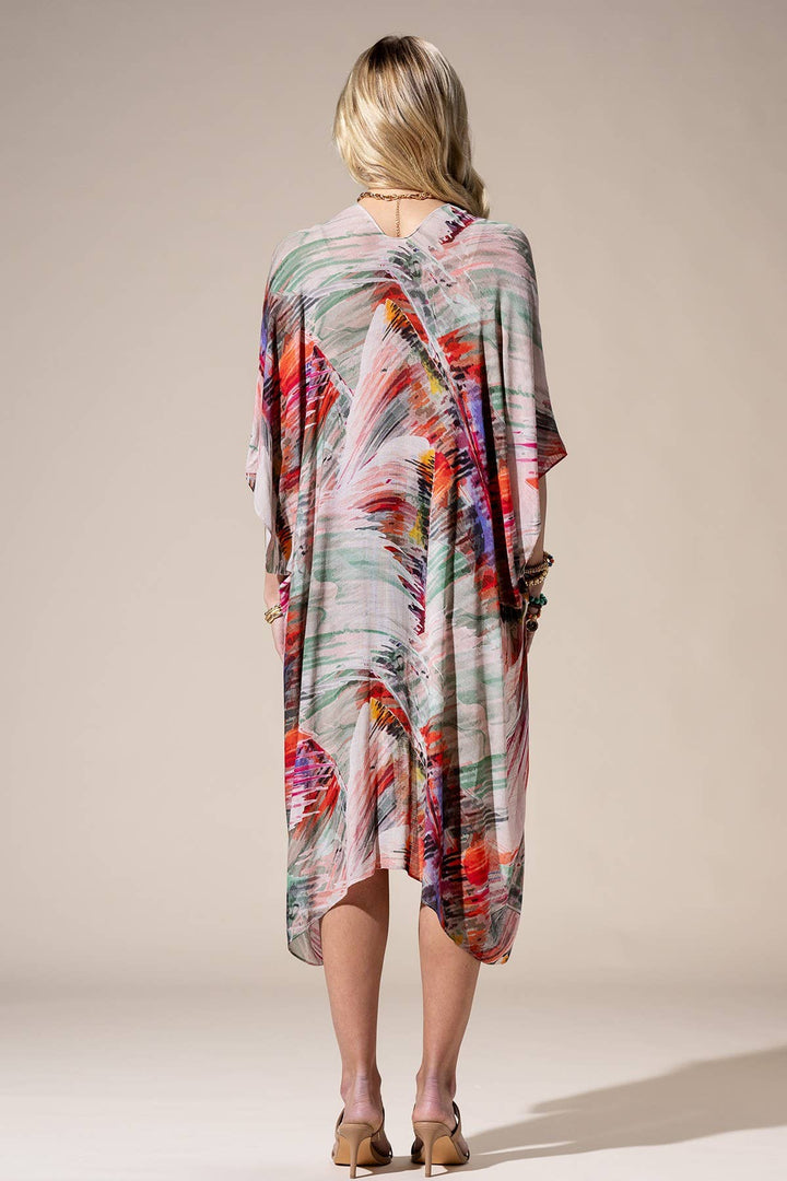 Brushstroke Multi Pastels Kimono