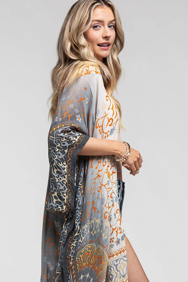 Urbanista - Mandala Boho Ombre Kimono - @Saucy Ladies