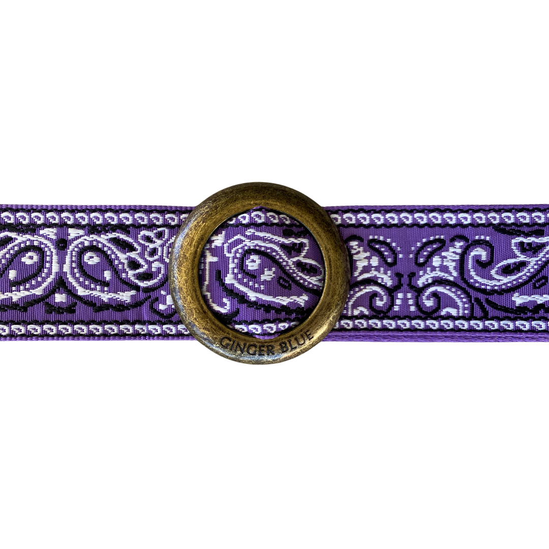 Ginger Blue Belt - Paisley Please Purple - @Saucy Ladies