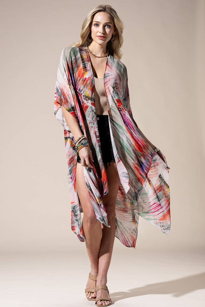 Brushstroke Multi Pastels Kimono