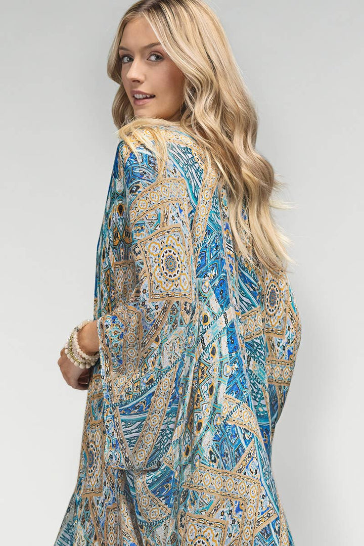 Moroccan Print Kimono