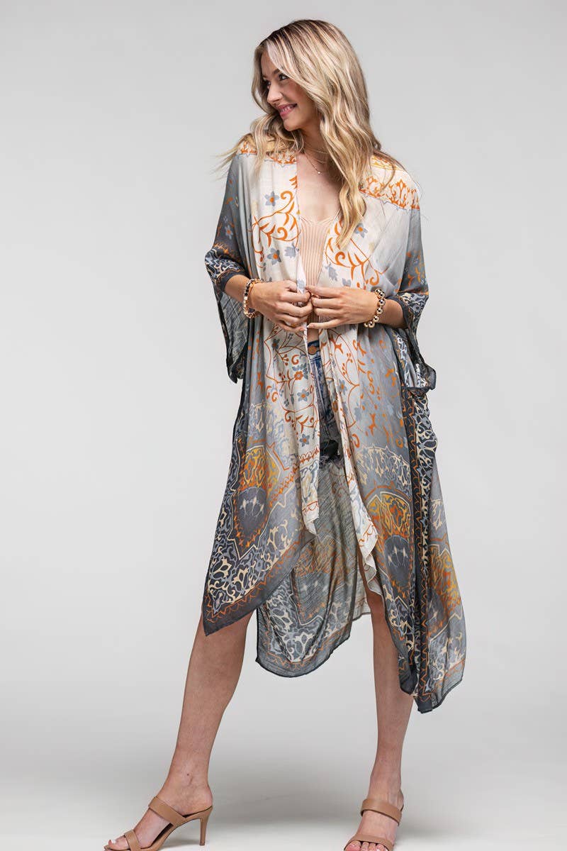 Urbanista - Mandala Boho Ombre Kimono - @Saucy Ladies