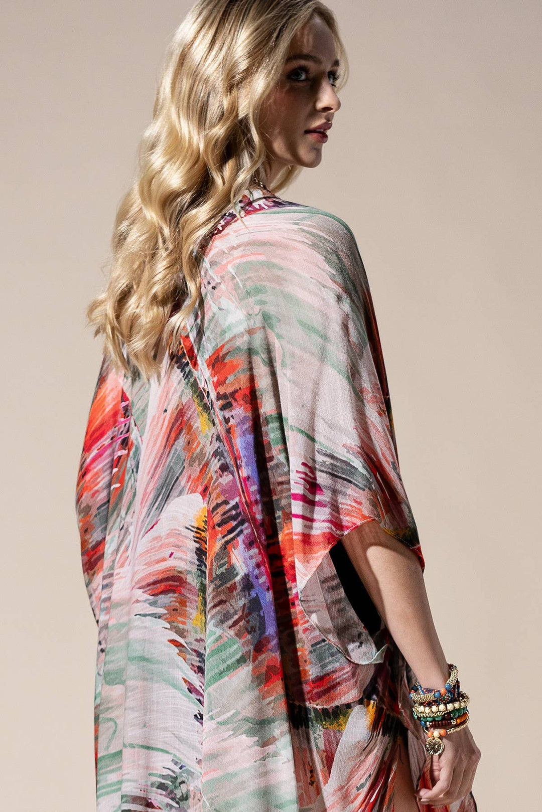 Brushstroke Multi Pastels Kimono