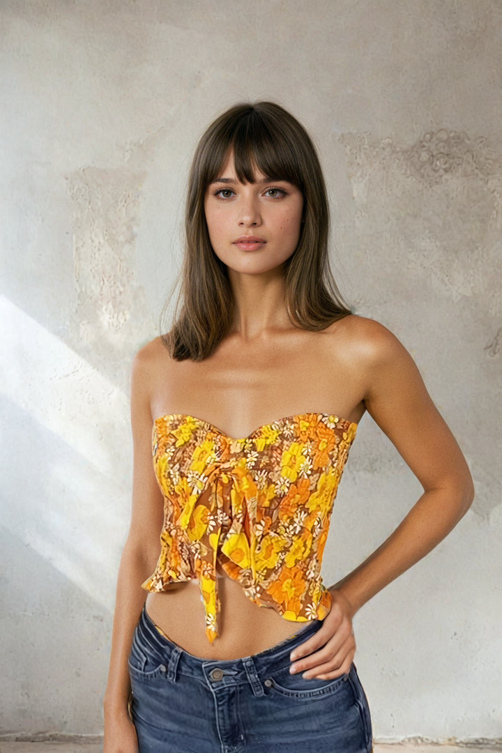 Retro Daisy Tube Top