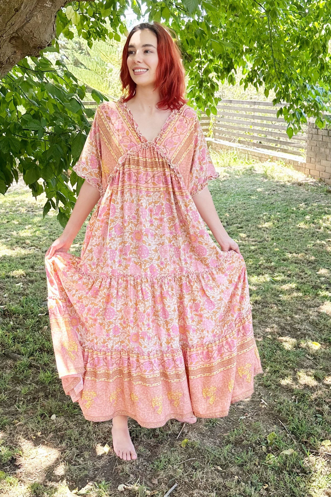 Felicity Boho Tiered Maxi Dress