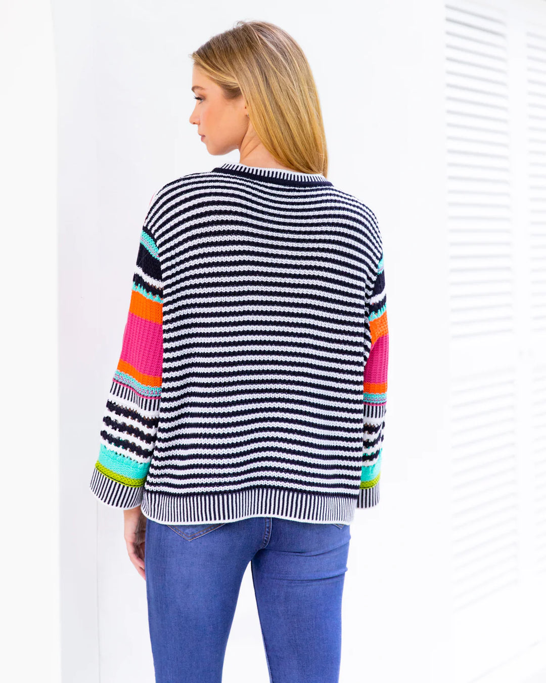 Primary Brights Multi-coloured Stripe Knit Jumper