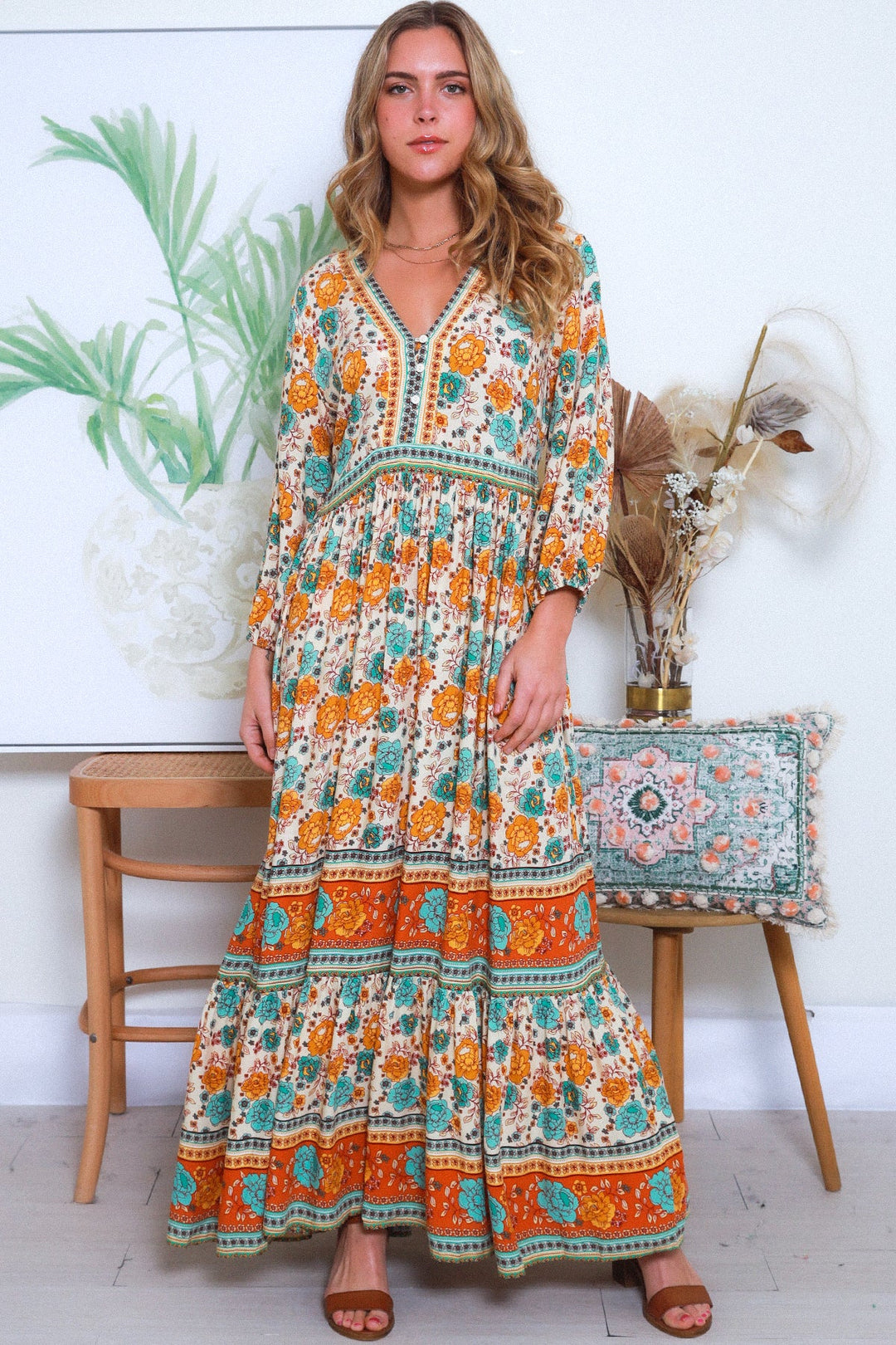 Dreamcatcher Freya Bohemian Boho Maxi Dress - @Saucy Ladies