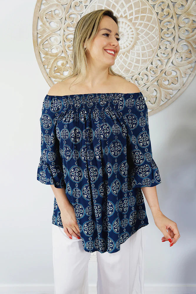 Noosa Top in Kathmandu Print