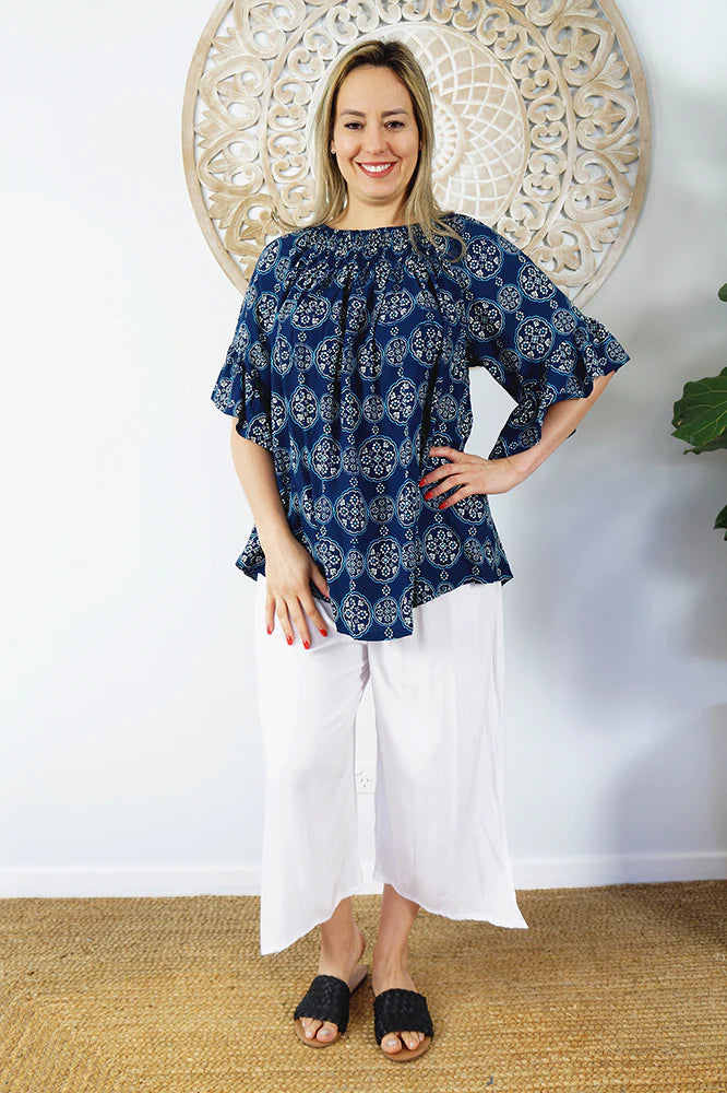 Noosa Top in Kathmandu Print