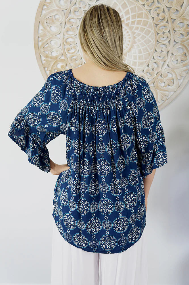 Noosa Top in Kathmandu Print