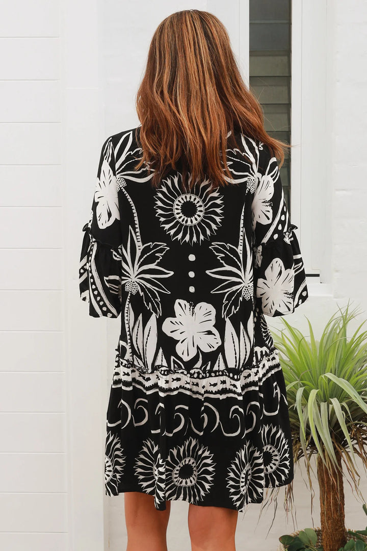 Noosa Black & White Mini Dress