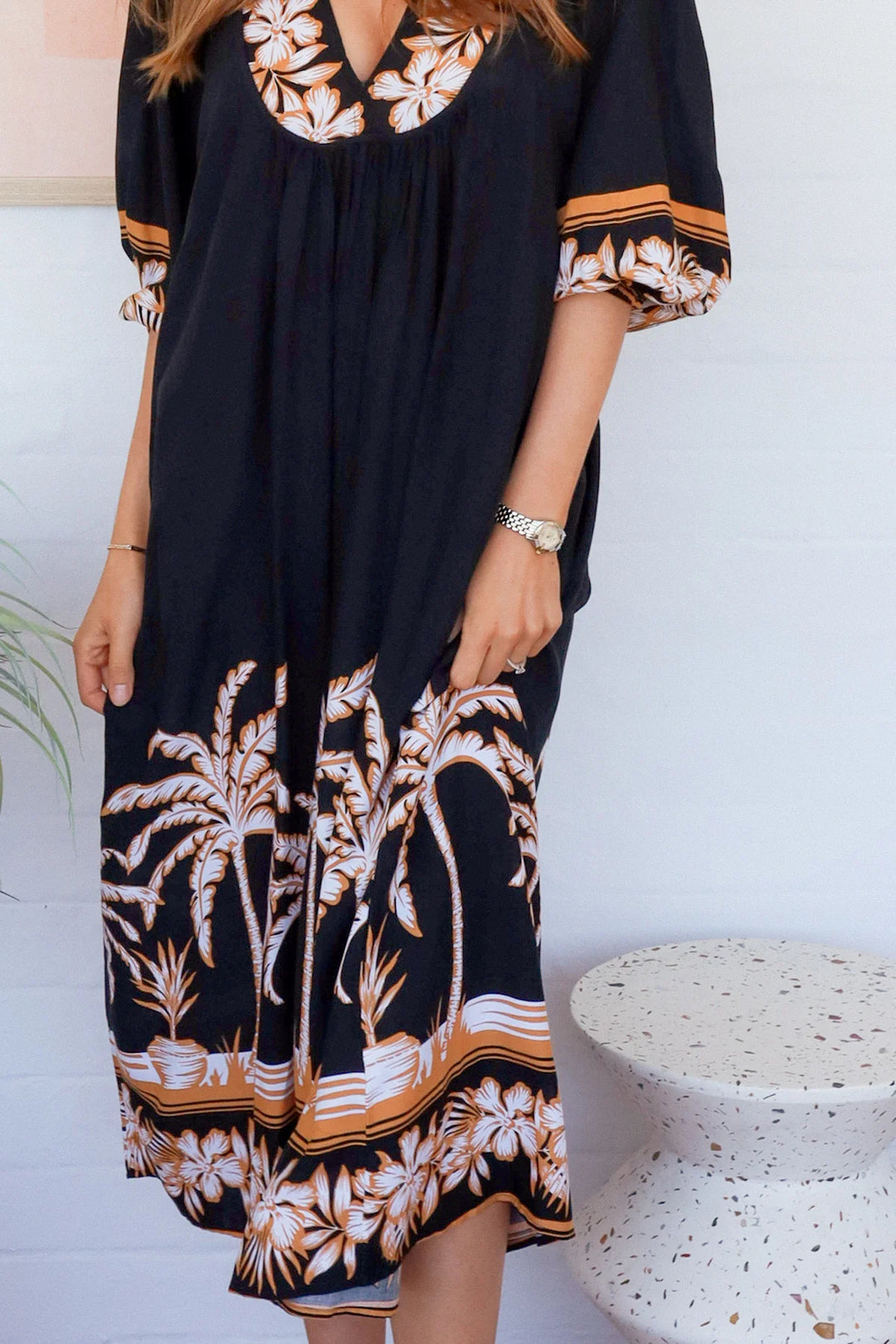 Marley V-neck Midi Tropicana Dress