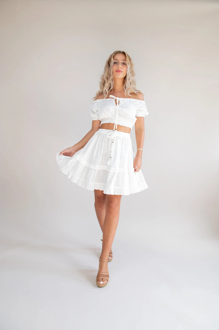 Daisy Mini Skirt - White - @Saucy Ladies