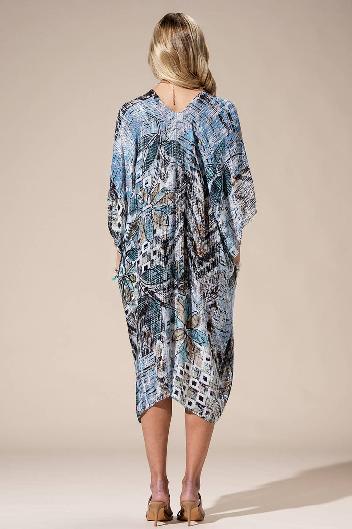 Floral Abstract Multi Kimono