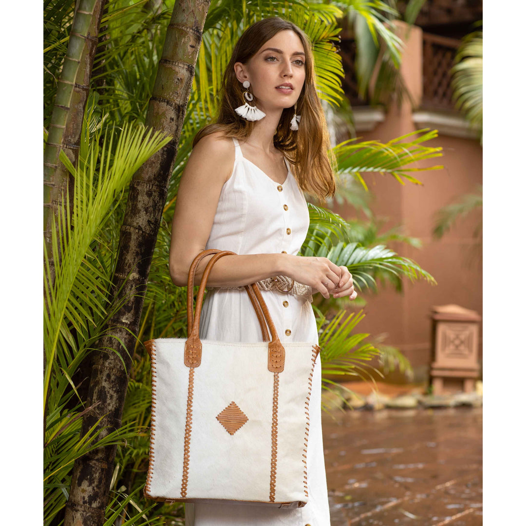 Purity Leather & Hide Hand Tooled Boho Tote