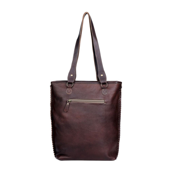 Tallulah Hand-Tooled Leather and Hide Tote