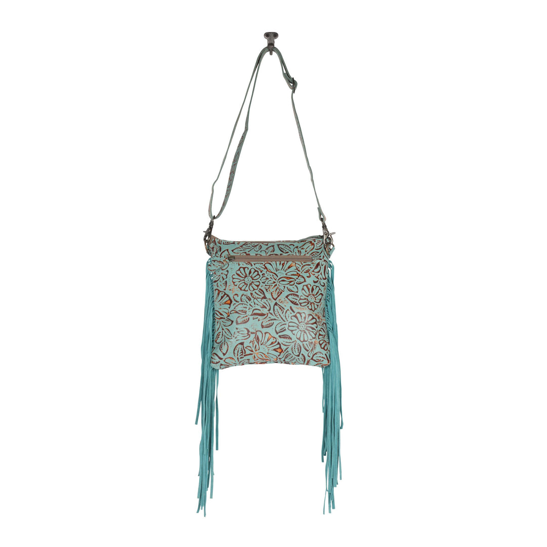 Mariah Azure Blue Fringed Handbag