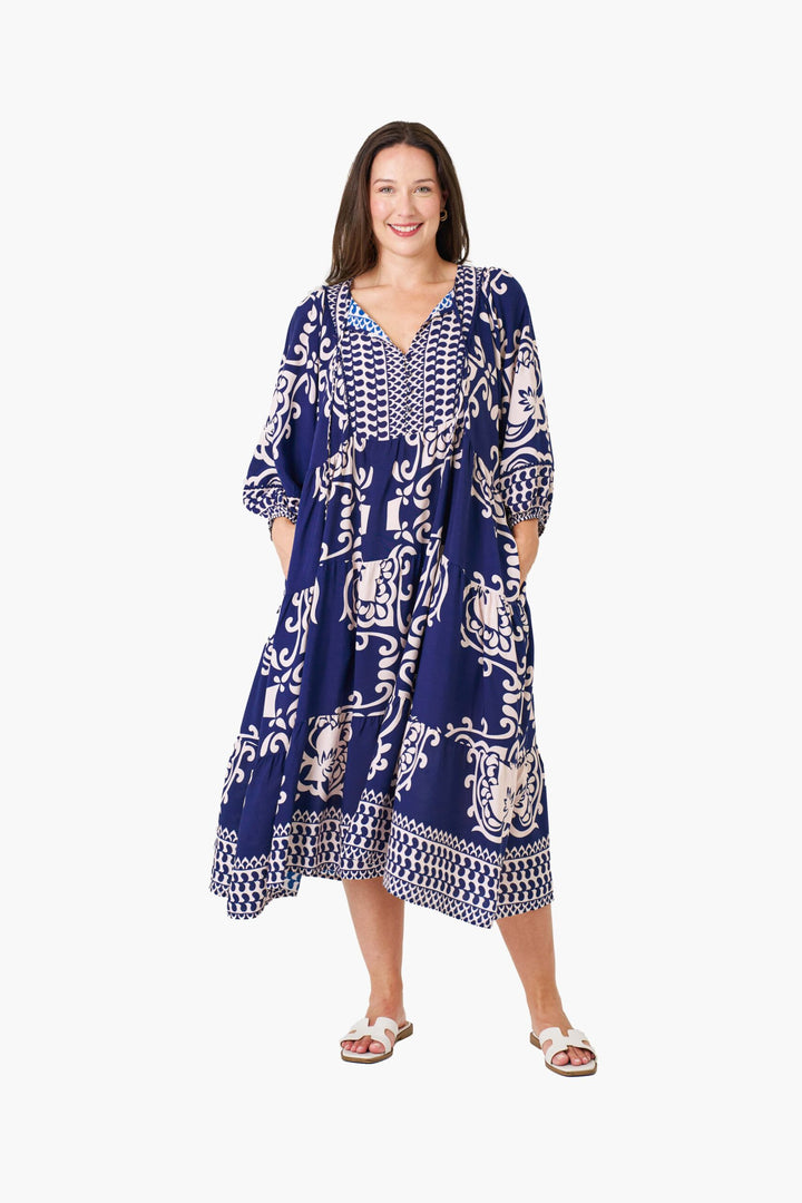 Shreya Blue Midi Dress