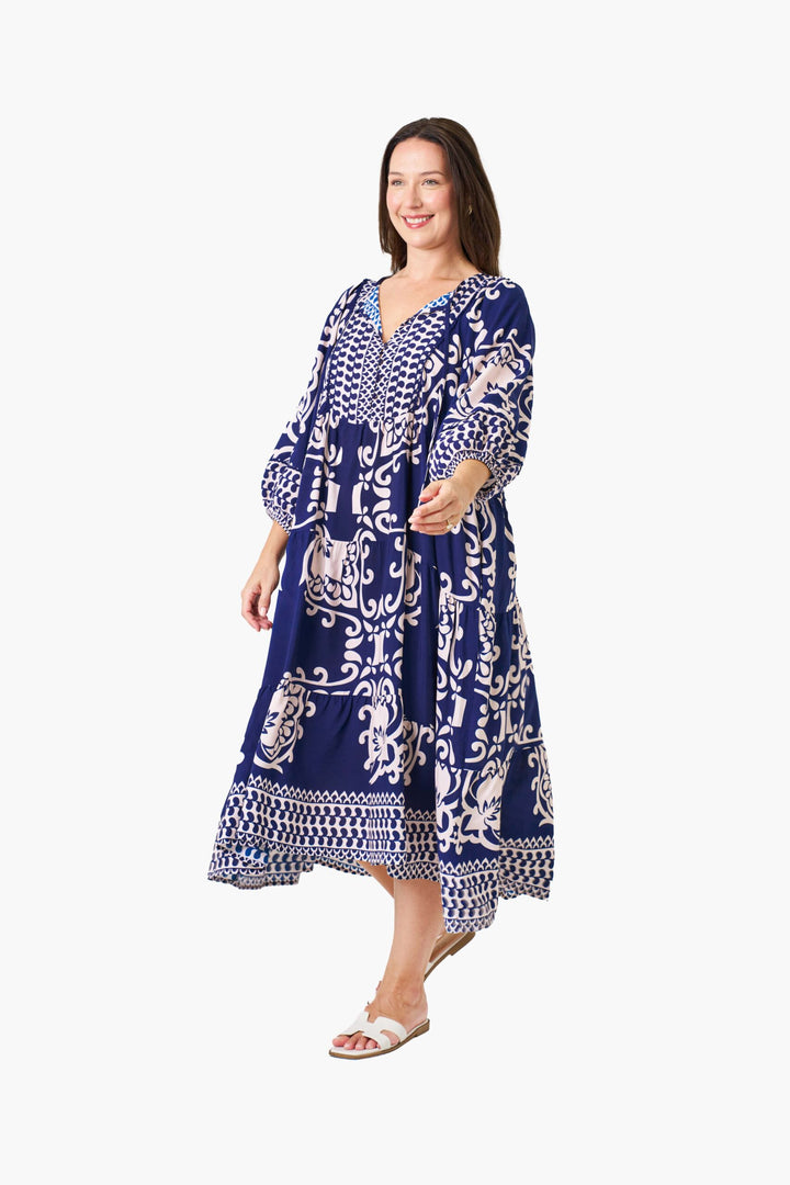 Shreya Blue Midi Dress