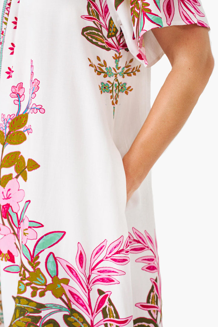 Hailey Flamingo Print Midi Dress